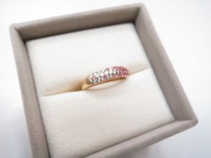 PVポンテヴェキオ　パヴェリング　ピンクサファイア0.29ｃｔ　ダイヤモンド0.15ｃｔ買取いたしました。