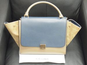 セリーヌCELINE　トラペーズ　ハンドバッグ　カーフスキン/スエード買取いたしました。