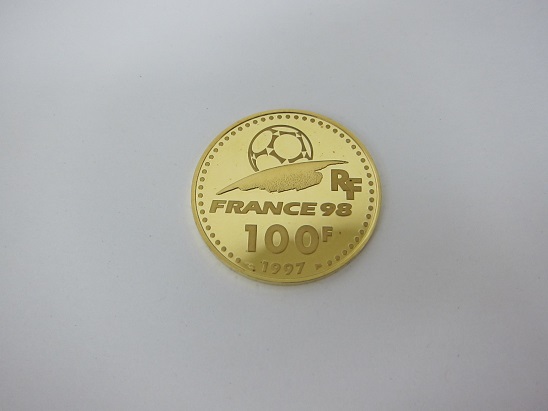 金 買取 大阪 神戸 K22 フランス ワールドカップ金貨 100フラン 22金コイン