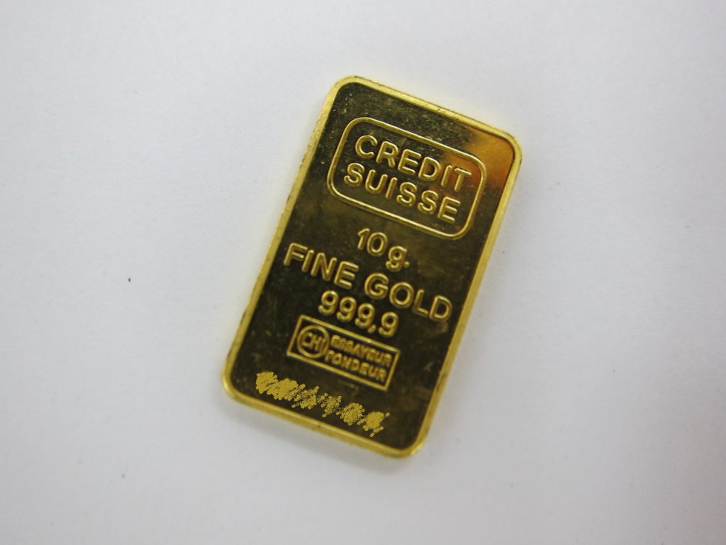 純金 FINEGOLD 999.9 k24 プレート10g 買取 大阪神戸