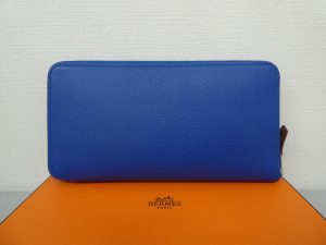 エルメス 買取 アザップロングシルクイン ブルーフランス エプソン