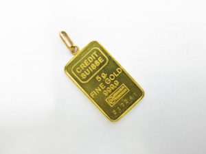 K24金クレディ・スイス（クレジットスイス）インゴットプレート5.0ｇネックレストップ買取いたしました。