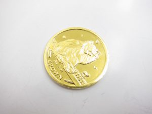 K24純金999.9/1000マン島・キャット金貨コイン1/2オンス買取いたしました。