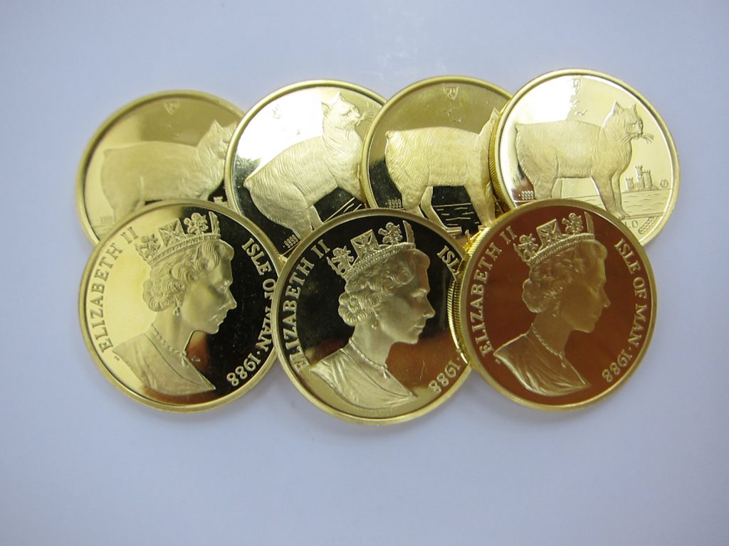純金K24 マン島キャットコイン 1oz 999.9 買取