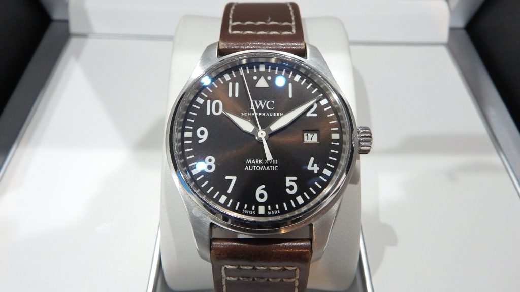 IWC 買取 パイロットウォッチ タバコブラウン文字盤 IW327003