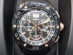 EDOX 買取 クラスワン クロノグラフ ブラック QZ 10016-357RN-NIR2