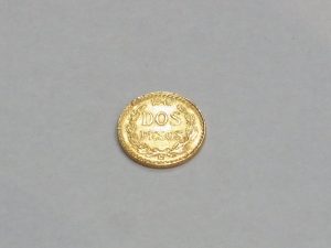 メキシコ・ペソ金貨 K21.6 買取 1945年刻印 2ペソ 1.6g