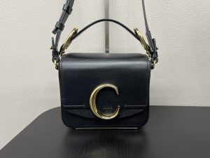 Chloe クロエC ミニバッグ 2WAY カーフレザー×スエード ブラック