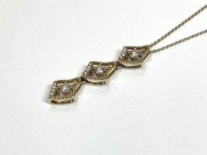 金相場最高値更新！！K18/750 ピンクゴールド ダイヤモンドネックレス 0.49ct メレダイヤ