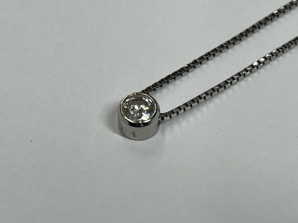 プラチナ850 買取 ダイヤモンドネックレス ダイヤ0.21ct