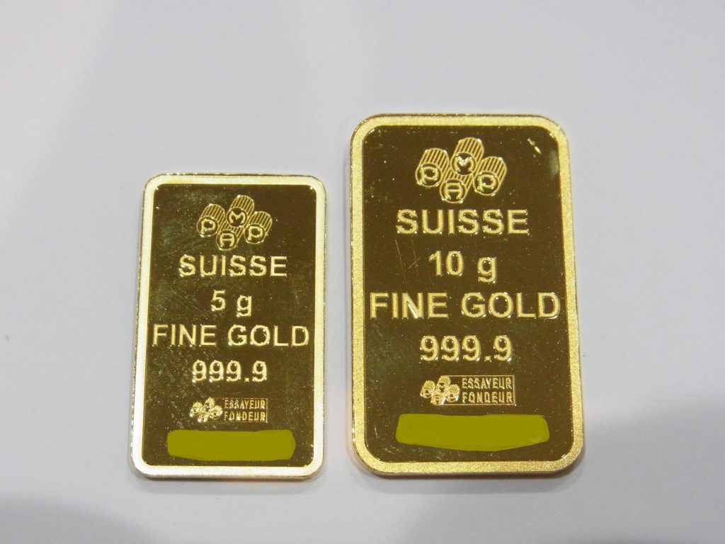 パンプ インゴット スイス FINE GOLD 999.9 純金プレート 買取