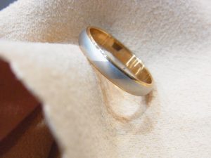 K18 Pt900 コンビ リング 結婚指輪 マリッジリング 金プラチナ