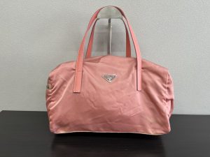 PRADA プラダ テスート/サフィアーノ ミニボストンバッグ ピンク BR2394