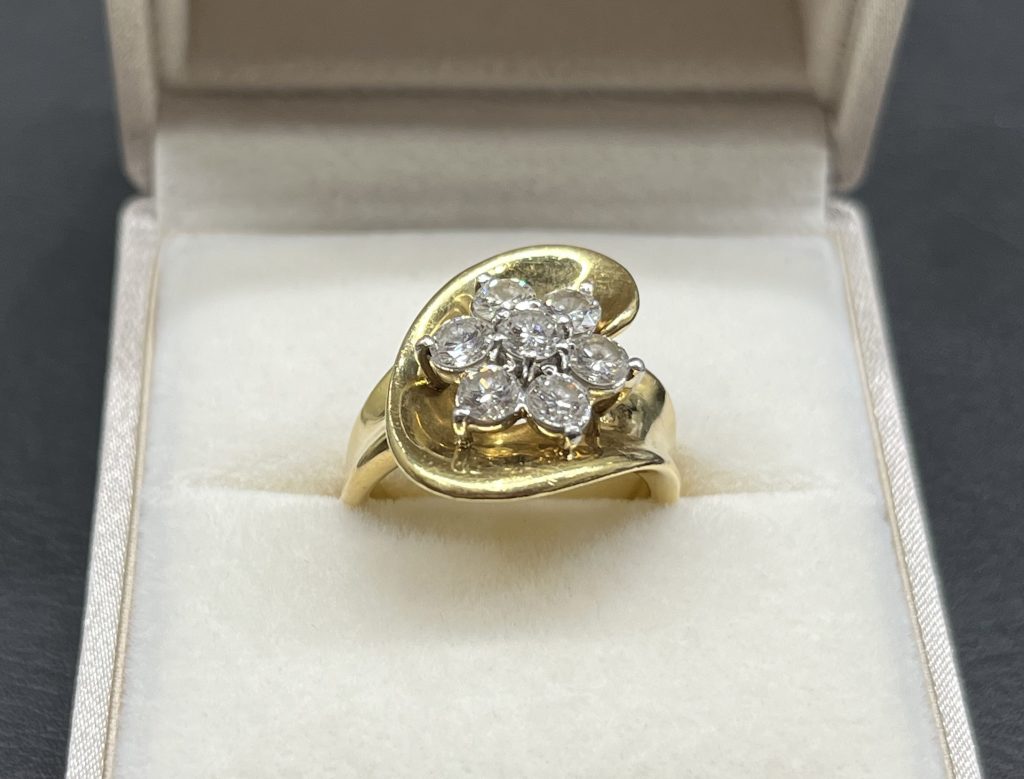 ジュエリーリング 買取 K18/Pt900 ダイヤモンド リング 総カラット数1.25ct