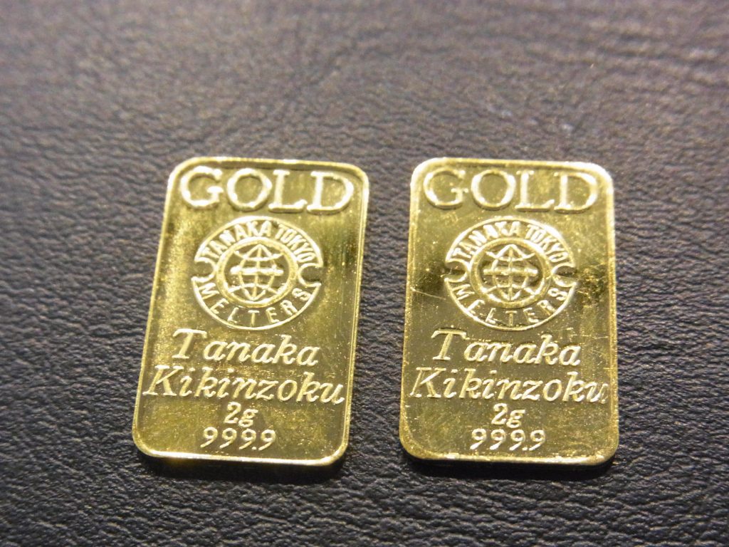 田中貴金属製 インゴット 24金 2g×2 純金 金相場過去最高値更新！