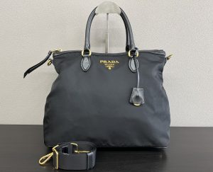 PRADA プラダ テスート 2WAYバッグ ナイロン×レザー 1BC060 ブラック